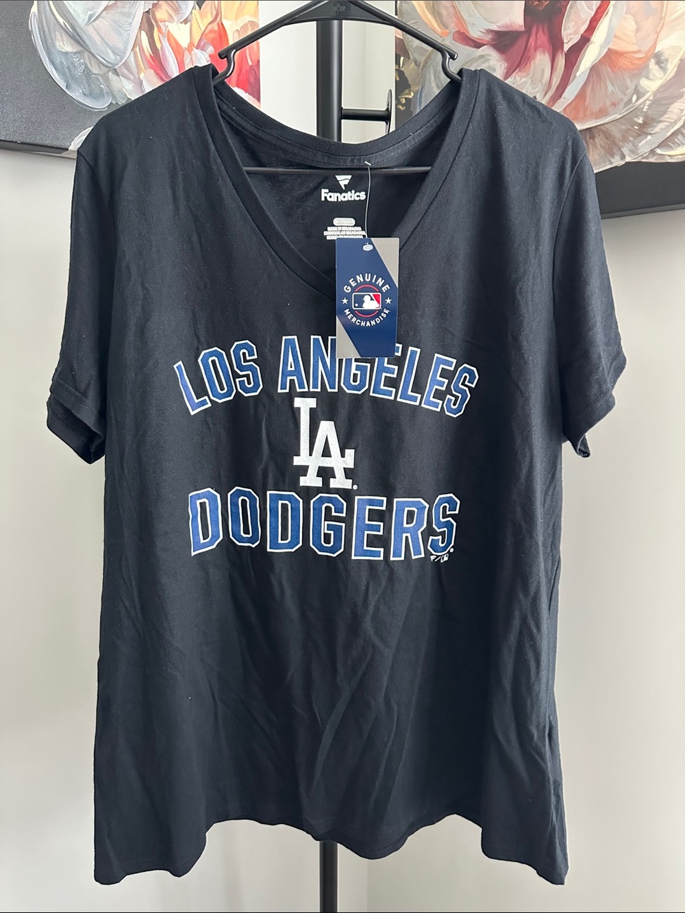 Fanatics Los Angeles Dodgers Black V-Neck Tee